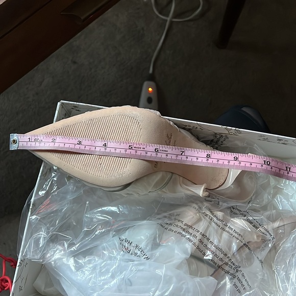 Nicola Bathie x Antonio Melani Sophia chiffon velvet bow dress mules - Sz 8 - Picture 14 of 16